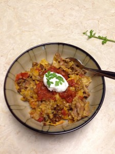 Low Sodium Ron's easy Mexican Casserole